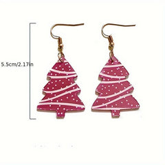 Christmas Tree Dangle Earrings For Girls, Mom - Beach Earrings