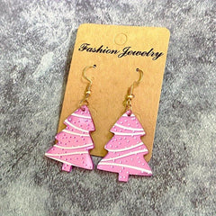 Christmas Tree Dangle Earrings For Girls, Mom - Beach Earrings