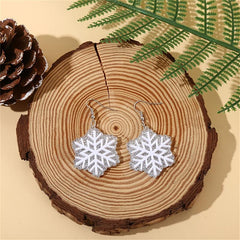 Santa Claus Snowflake Cartoon Acrylic Christmas Earrings