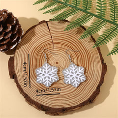 Santa Claus Snowflake Cartoon Acrylic Christmas Earrings
