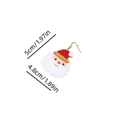 Santa Claus Snowflake Cartoon Acrylic Christmas Earrings