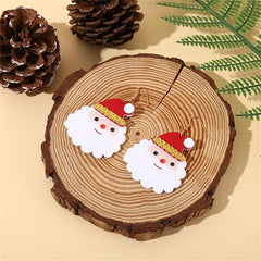 Santa Claus Snowflake Cartoon Acrylic Christmas Earrings