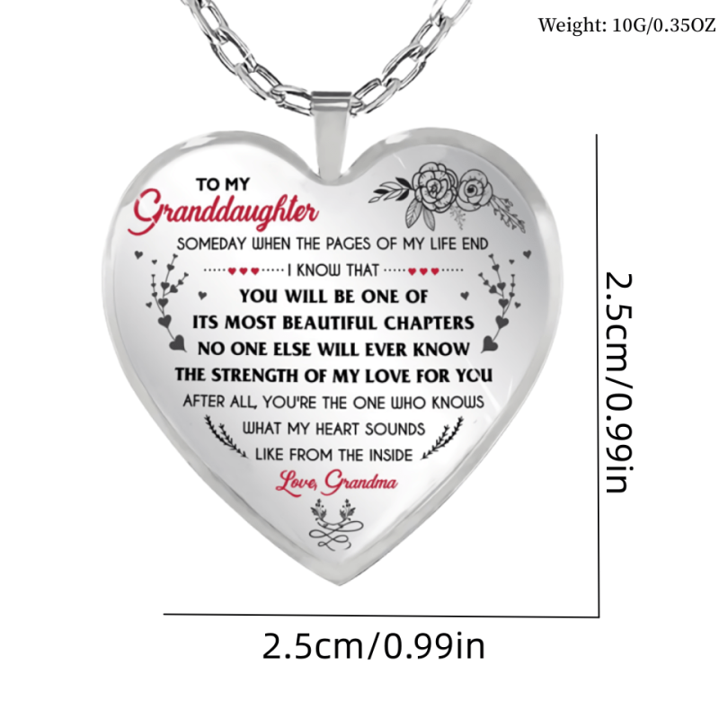 Men's Love Heart Pendant Necklace Rose Flower Necklace