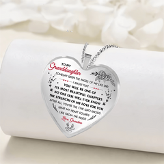 Men's Love Heart Pendant Necklace Rose Flower Necklace
