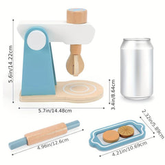 Kids Baking Set Wooden Kitchen Toys Mixer Toy 8pcs