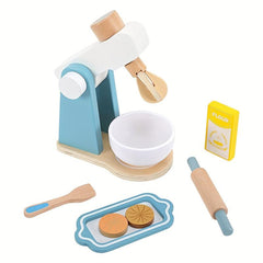 Kids Baking Set Wooden Kitchen Toys Mixer Toy 8pcs