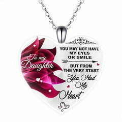 Crystal Pendant Alphabet Necklace English Birthday Gift