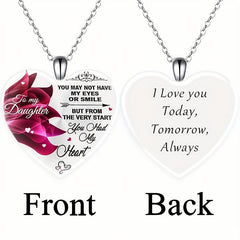 Crystal Pendant Alphabet Necklace English Birthday Gift