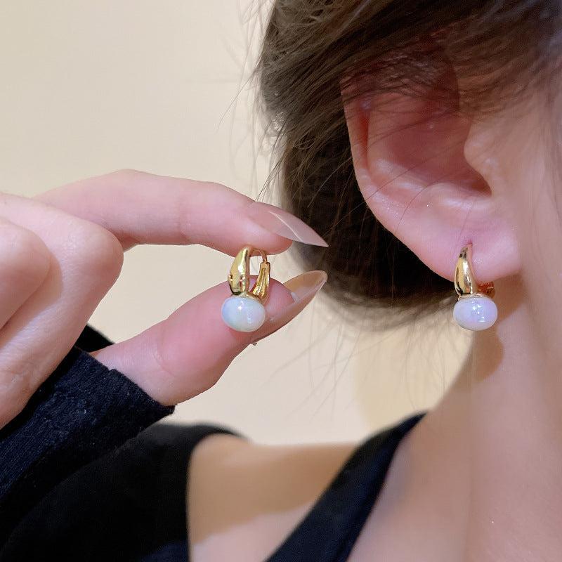 Mermaid Pearl Earrings Ear Jewelry For Female