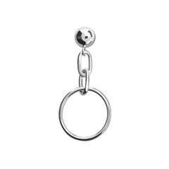 Silvery Pendant Earrings Studs Gift For Girls Daily Wear