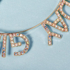 Rhinestone Head Hoop Letter Hair Hoop