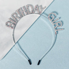 Rhinestone Head Hoop Letter Hair Hoop