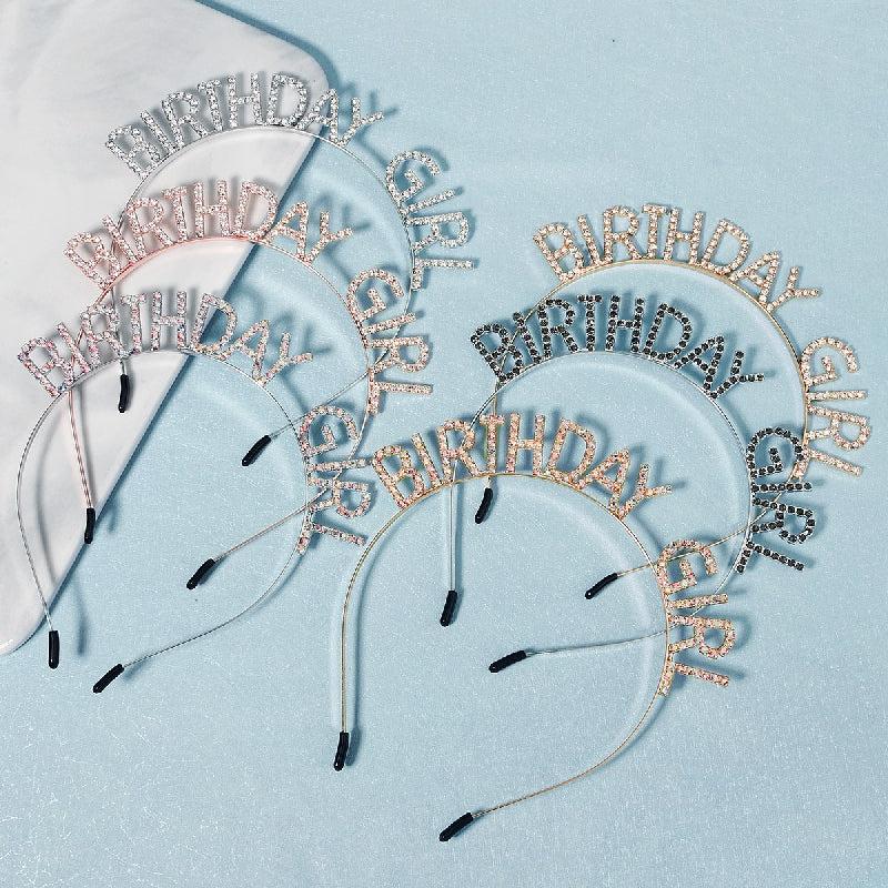 Rhinestone Head Hoop Letter Hair Hoop