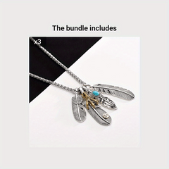 Feather Necklace Hip Hop Street Pendant