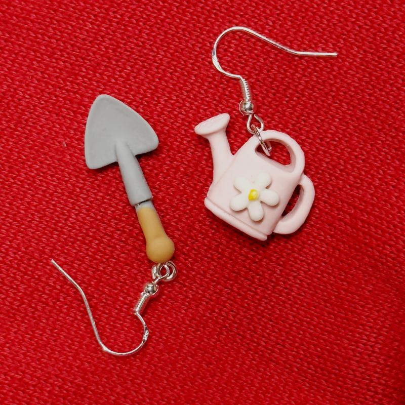 Resin Shovel Shower Dangle Earrings Women Jewelry Cartoon Drop Stud Earrings