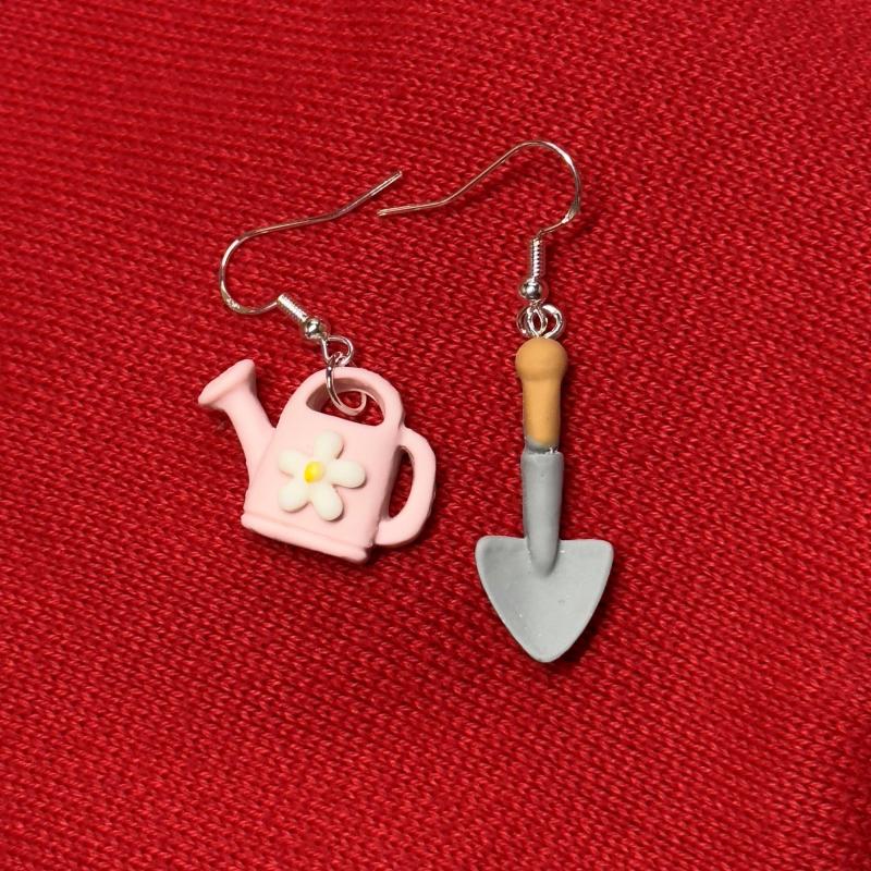 Resin Shovel Shower Dangle Earrings Women Jewelry Cartoon Drop Stud Earrings