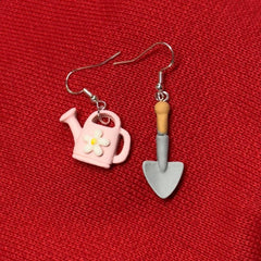 Resin Shovel Shower Dangle Earrings Women Jewelry Cartoon Drop Stud Earrings