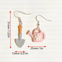 Resin Shovel Shower Dangle Earrings Women Jewelry Cartoon Drop Stud Earrings