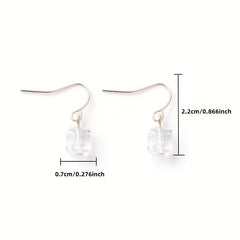 Square Glass Crystal Mini Earrings