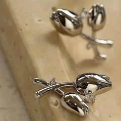 Tulip Earrings Retro Niche High-end Sense Earrings