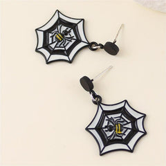 Gothic Spider Web Dangle Earrings Women Jewelry Cartoon Drop Stud Earrings
