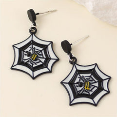 Gothic Spider Web Dangle Earrings Women Jewelry Cartoon Drop Stud Earrings