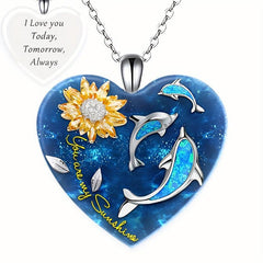 Crystal Whale Necklace Urban Accessories English Birthday Gift