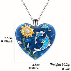 Crystal Whale Necklace Urban Accessories English Birthday Gift