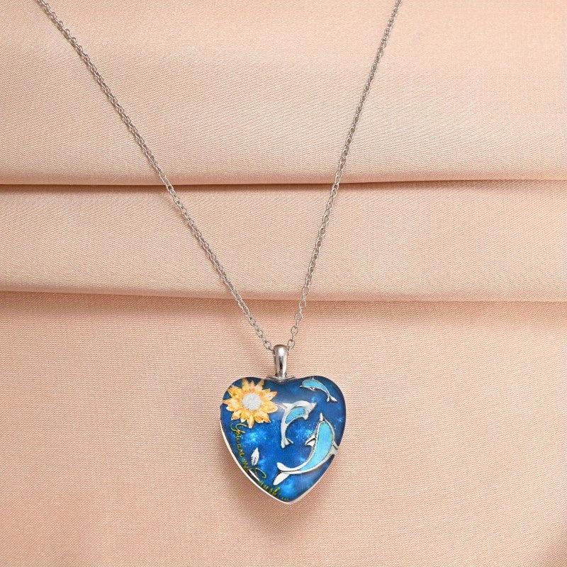 Crystal Whale Necklace Urban Accessories English Birthday Gift