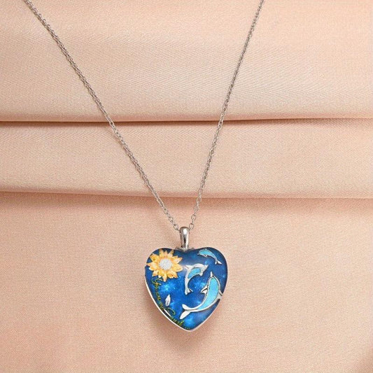 Crystal Whale Necklace Urban Accessories English Birthday Gift