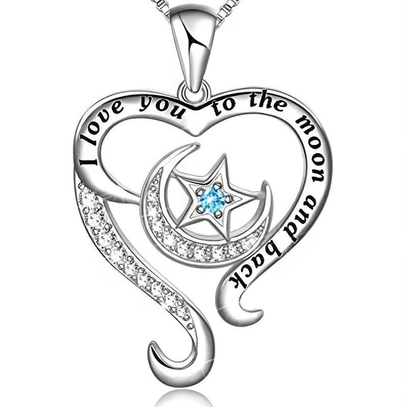 Heart Pendant Necklace English Birthday Gift For Boyfriend And Girlfriend