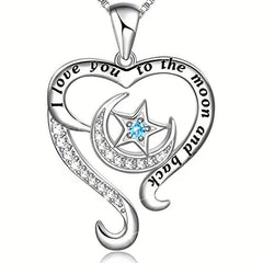 Heart Pendant Necklace English Birthday Gift For Boyfriend And Girlfriend