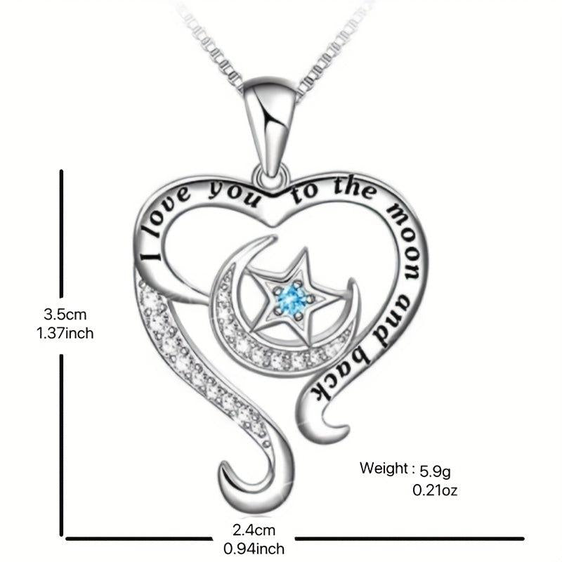Heart Pendant Necklace English Birthday Gift For Boyfriend And Girlfriend