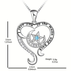 Heart Pendant Necklace English Birthday Gift For Boyfriend And Girlfriend
