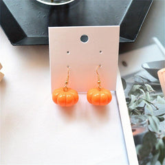 Orange Pumpkin Earrings Fall Jewelry September Birthday For Women Girl