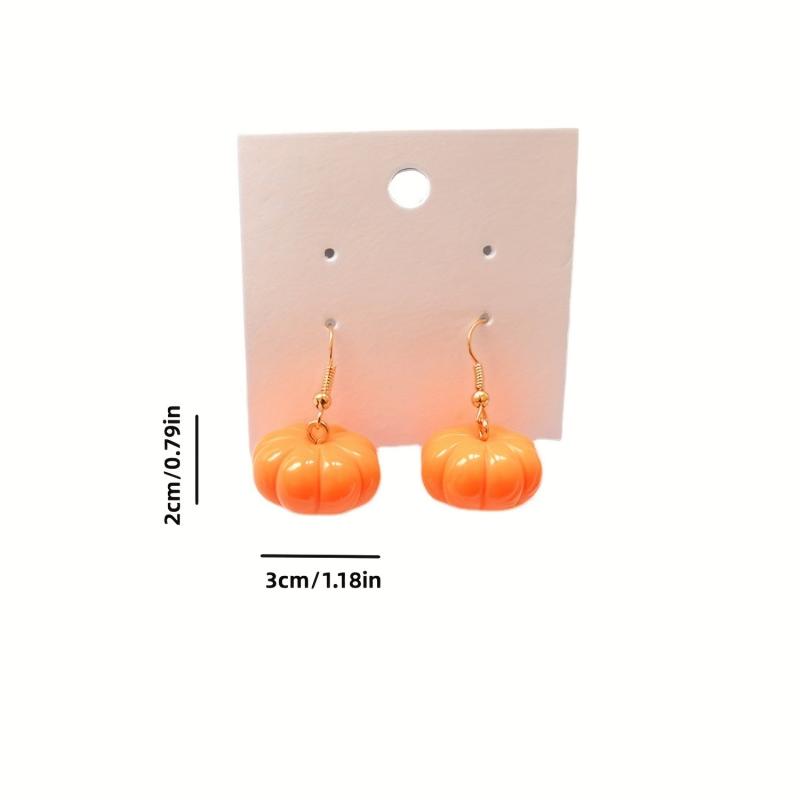 Orange Pumpkin Earrings Fall Jewelry September Birthday For Women Girl