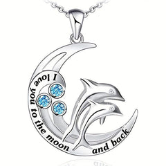 Dolphin Pendant Necklace Wedding Engagement Jewelry