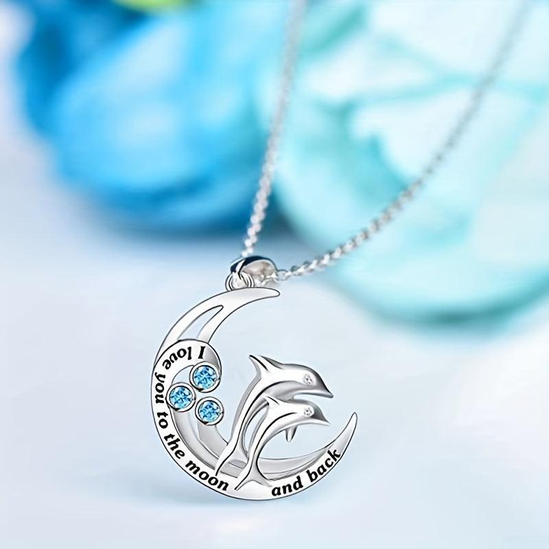 Dolphin Pendant Necklace Wedding Engagement Jewelry