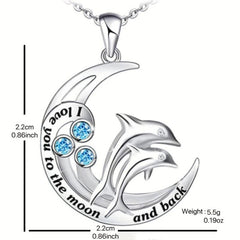 Dolphin Pendant Necklace Wedding Engagement Jewelry