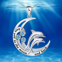 Dolphin Pendant Necklace Wedding Engagement Jewelry