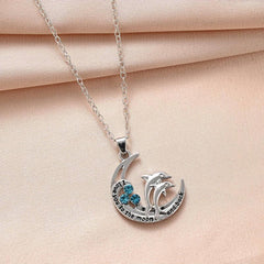 Dolphin Pendant Necklace Wedding Engagement Jewelry