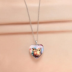 Crystal Pendant Owl Necklace Boyfriend Girlfriend Birthday Gift