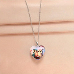 Crystal Pendant Owl Necklace Boyfriend Girlfriend Birthday Gift