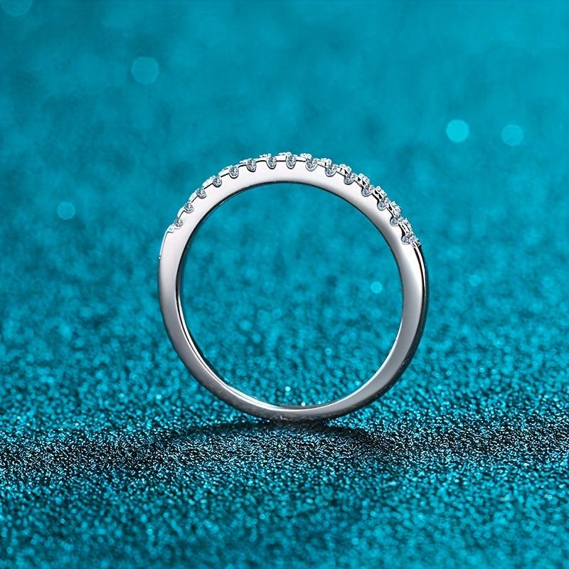 S925 Sterling Silver Moissanite Ring Proposal Engagement Ring