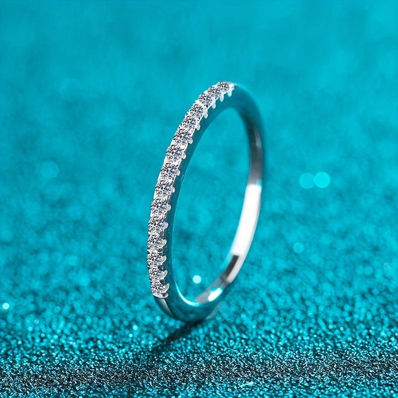 S925 Sterling Silver Moissanite Ring Proposal Engagement Ring