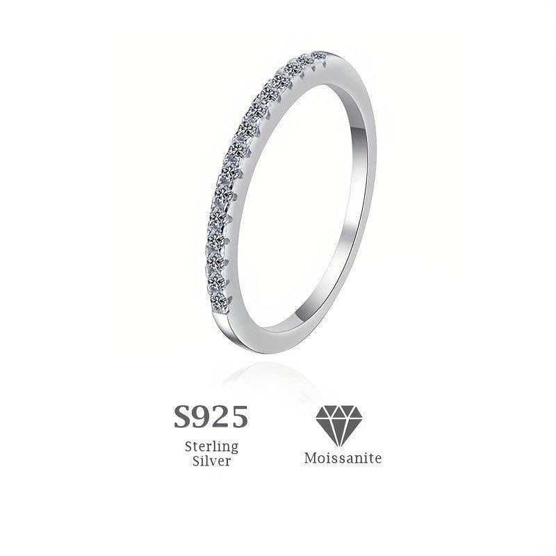 S925 Sterling Silver Moissanite Ring Proposal Engagement Ring