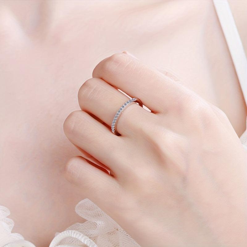 S925 Sterling Silver Moissanite Ring Proposal Engagement Ring