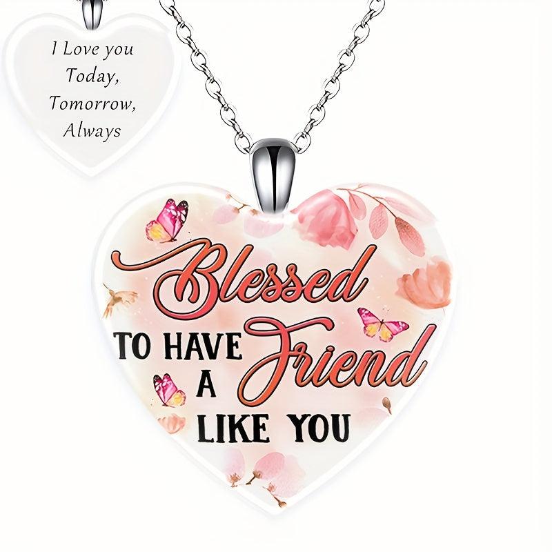 Crystal Pendant Necklace Flowers English Birthday Gift