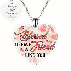 Crystal Pendant Necklace Flowers English Birthday Gift
