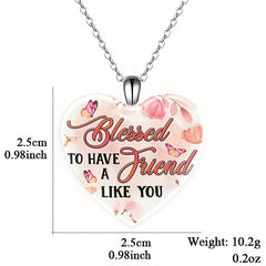 Crystal Pendant Necklace Flowers English Birthday Gift